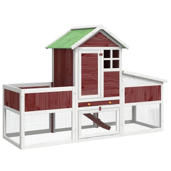 Clapier moka 170x63x113 cm bois de pin massif