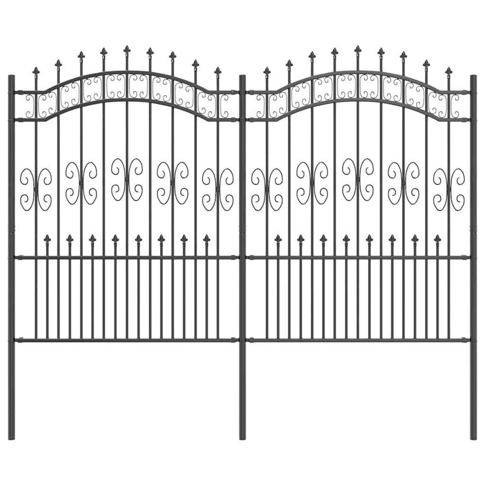 Clôture de jardin kampen 240 x 202,5 cm acier peint par poudre