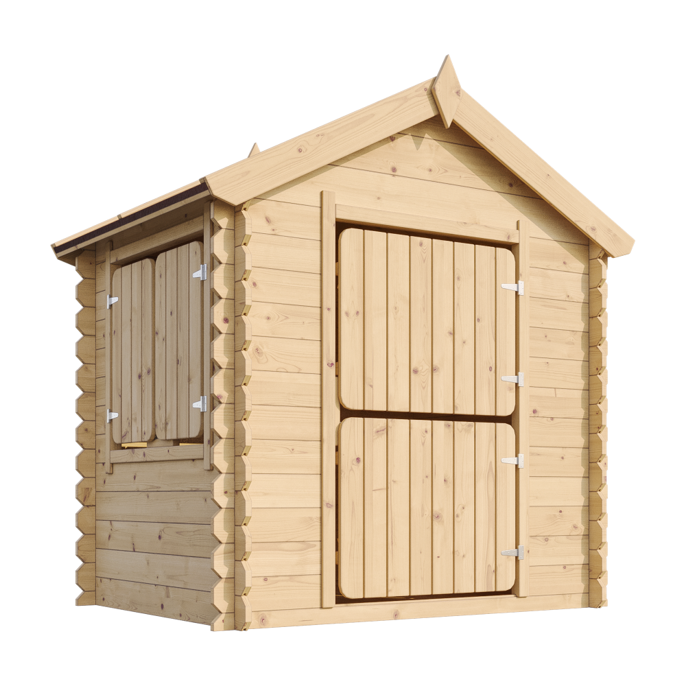 Cabane enfant exterieur 1.1m2-maisonnette en bois pour enfants avec plancher-146x112xh143cm- maison enfant exterieur-timbela m516