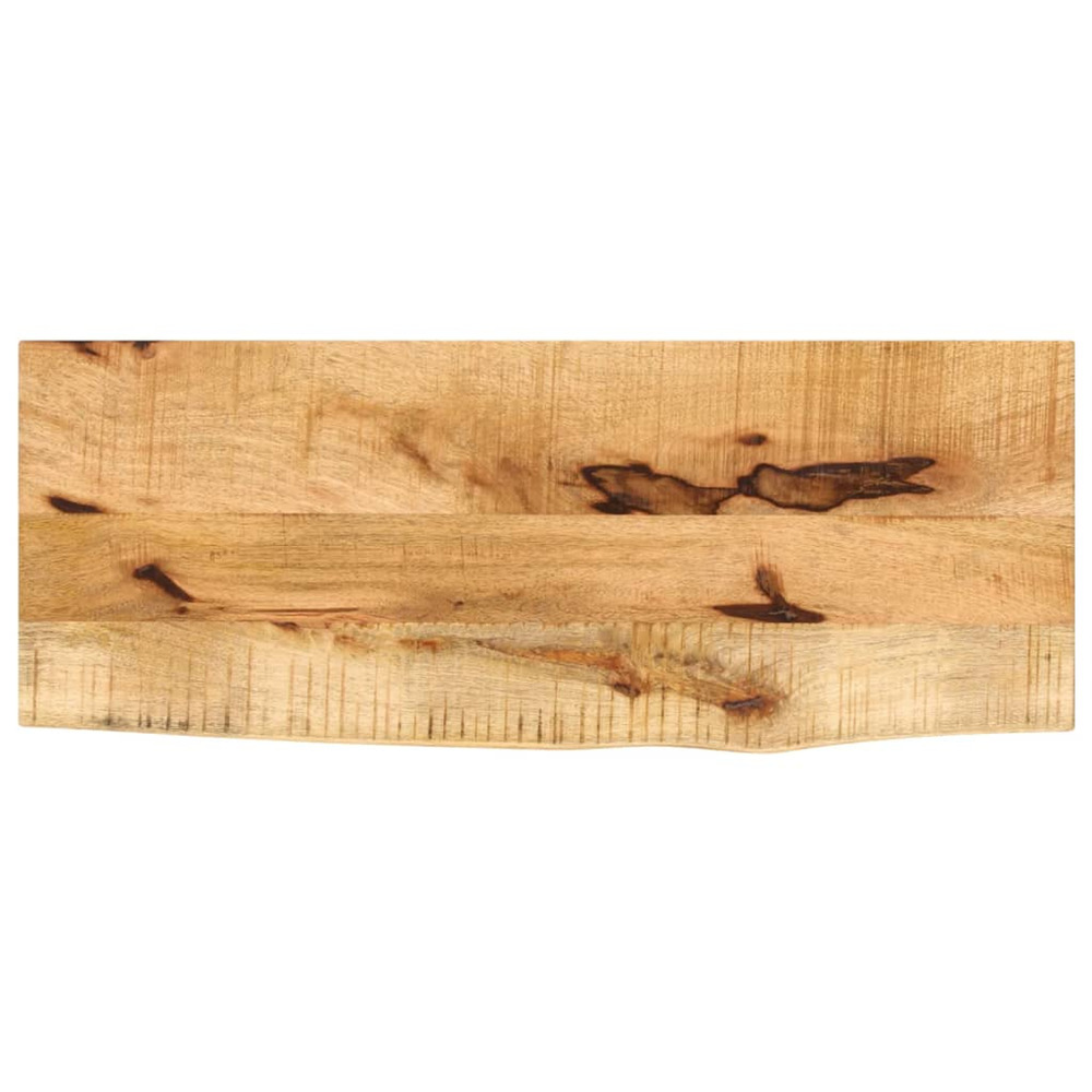 Dessus de table 80x20x2,5 cm bord vif bois massif manguier brut