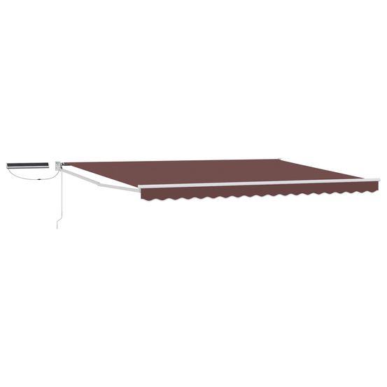 Auvent rétractable électrique marron et blanc 4 x 2 m