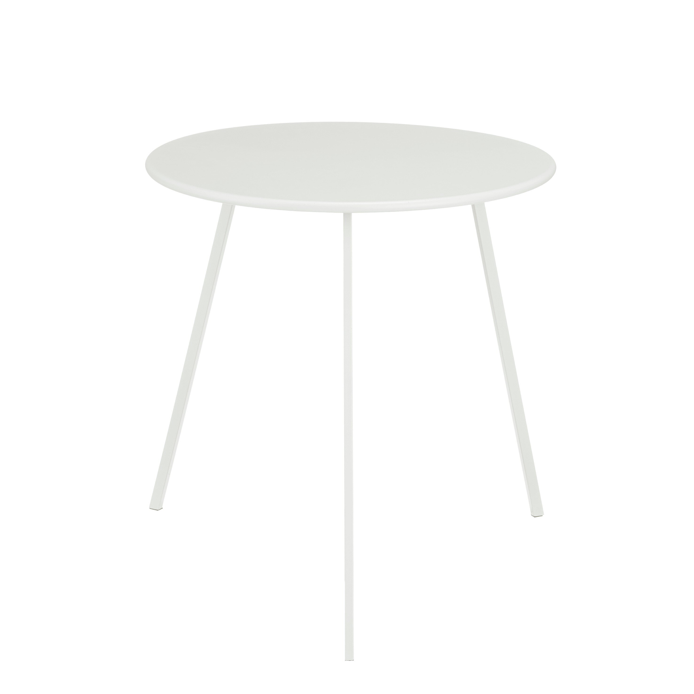 Mica decorations seatle table d'appoint extérieur - h50 x ø50 cm - métal - blanc
