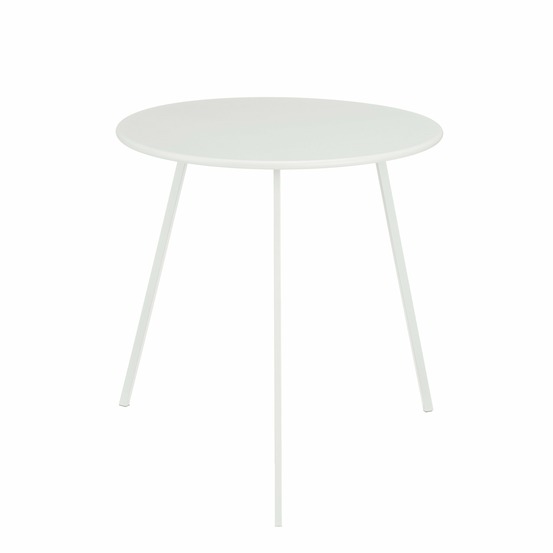 Mica decorations seatle table d'appoint extérieur - h50 x ø50 cm - métal - blanc