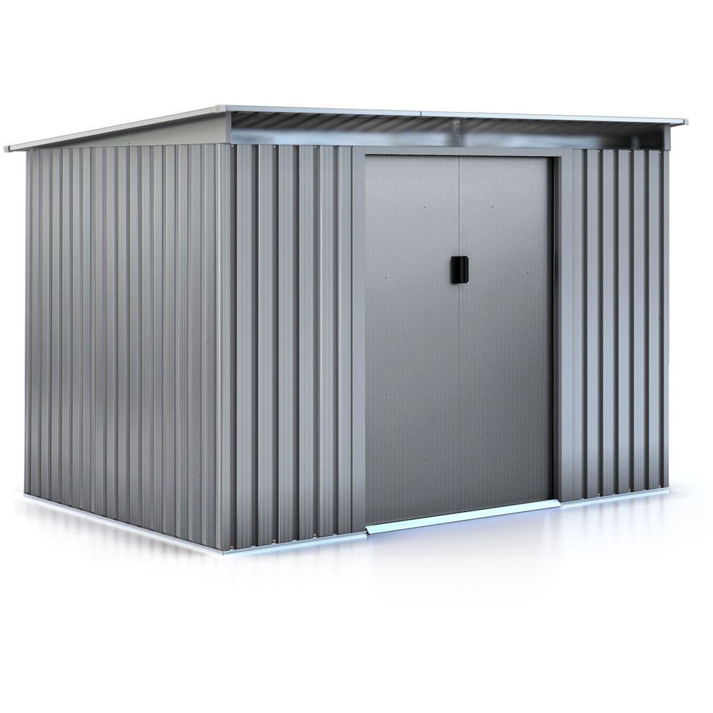 Abri de jardin métal toit plat 