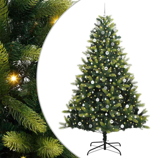 Arbre de noël artificiel en silicone flexible 300 leds 240 cm
