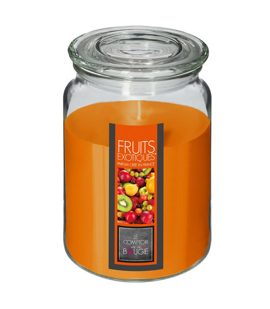 Bougie parfumée fruits exotiques pot en verre 510 g