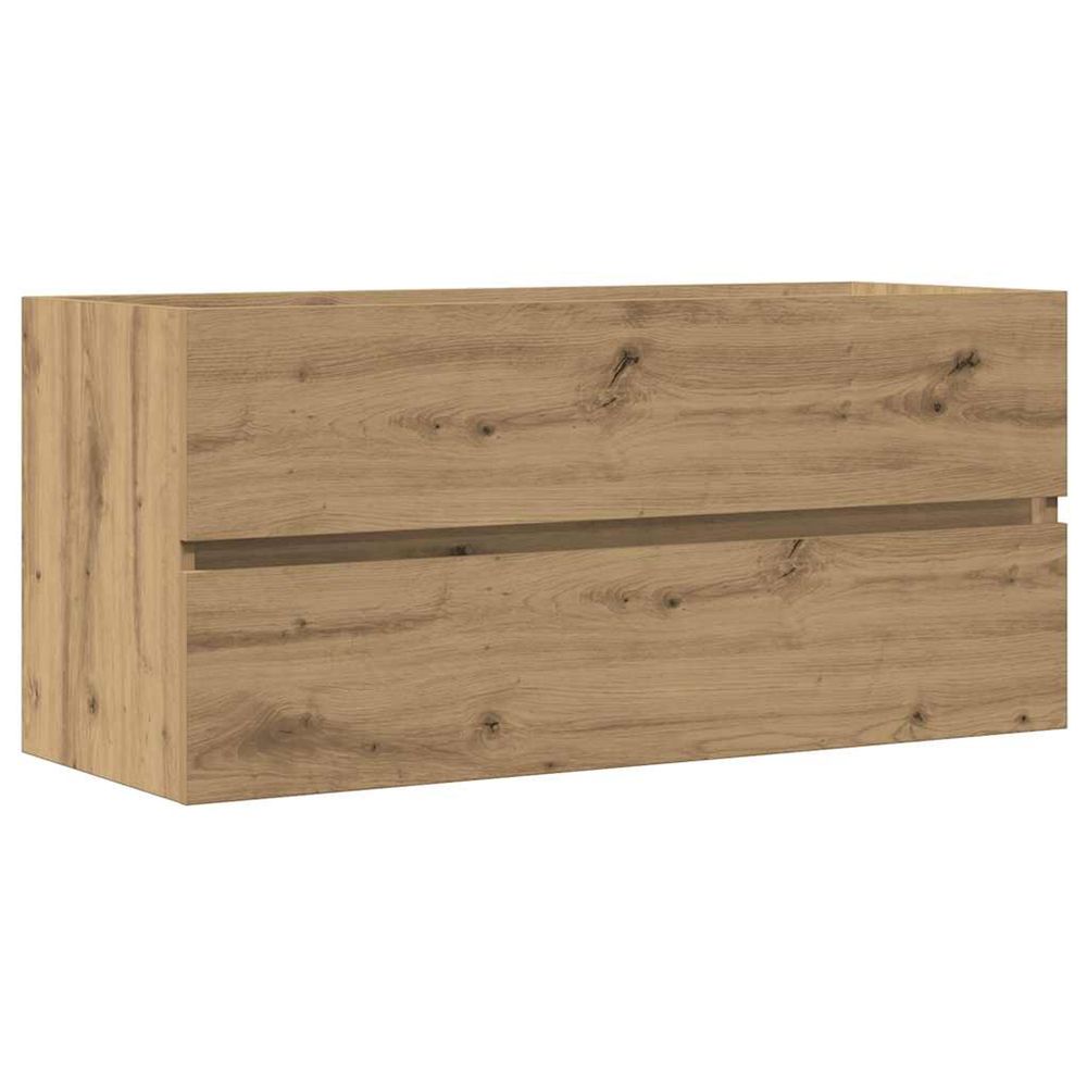 Armoire lavabo chêne artisanal 100x38,5x45 cm bois d'ingénierie