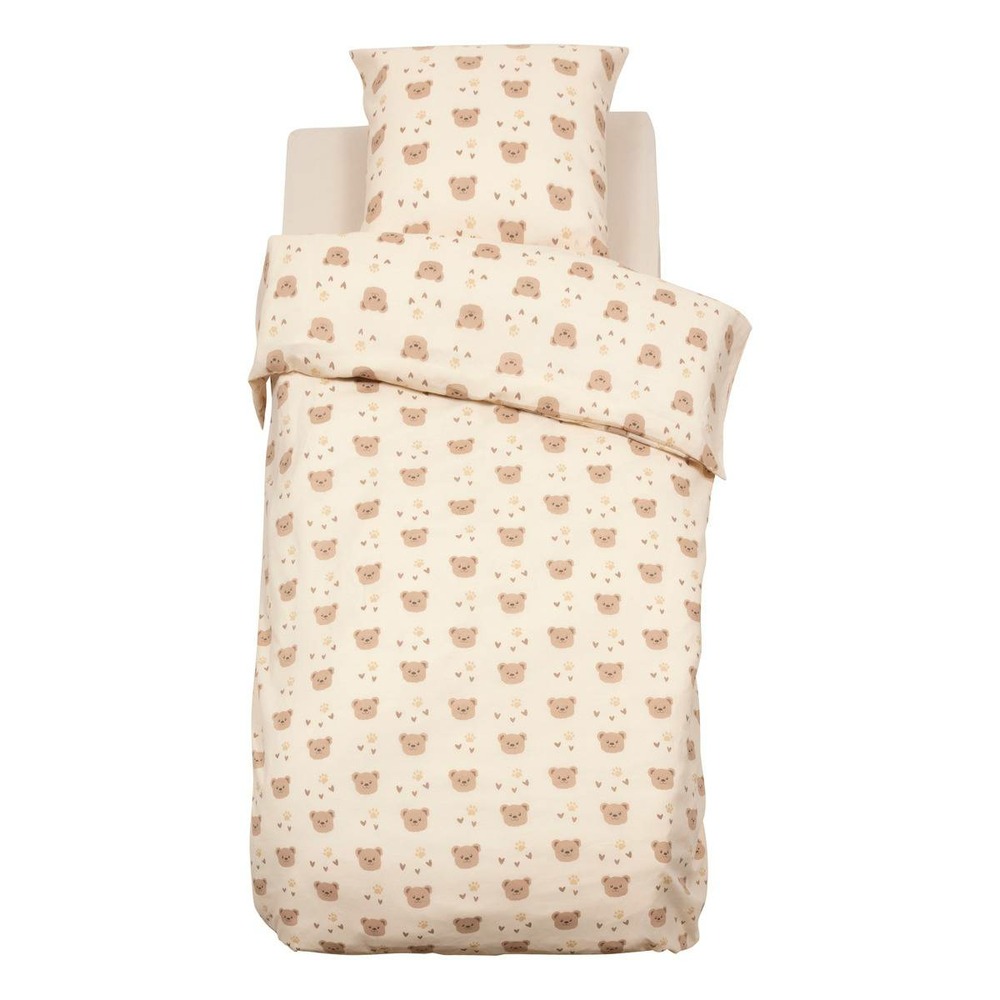 Parure de lit imprimée billie 140x200 motif ours