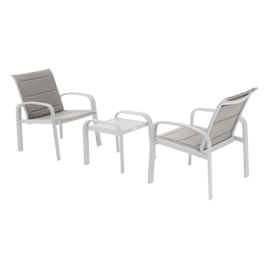 Salon de jardin duo elyn noisette & blanc