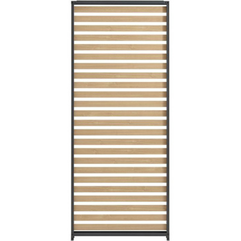 Persienne pour pergola - aluminium - gris et naturel - 229 x 93 cm