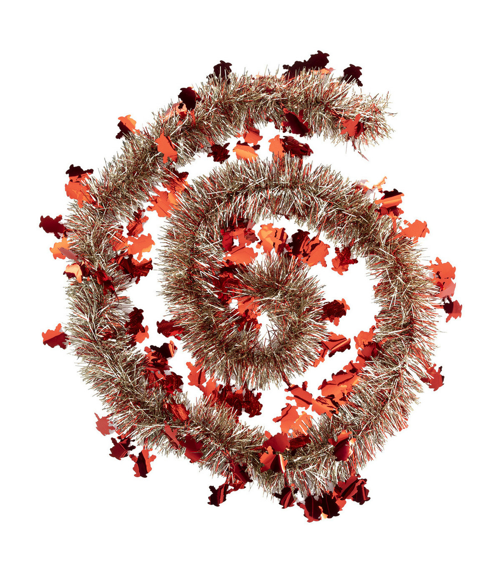 Guirlande de noël large 12.5 cm avec étoiles longueur 3 mètres