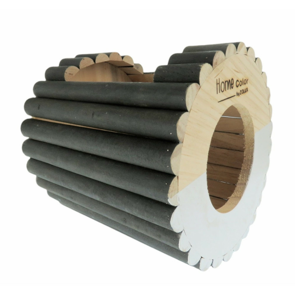 Maison en bois ronde, blanche, ø 19 cm x 19 cm pour rongeur