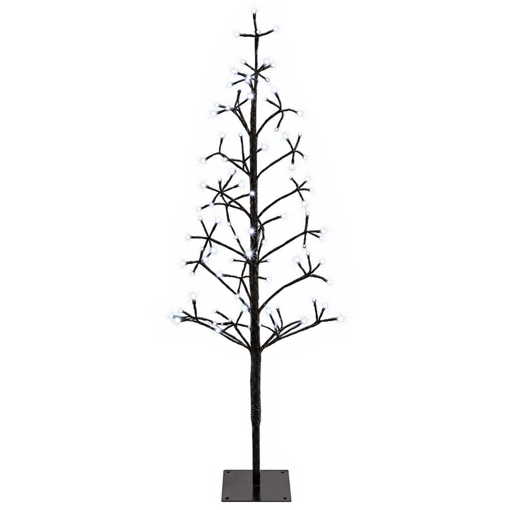 Sapin de noël lumineux led noir 18 x 18 x 120 cm acier 140 led