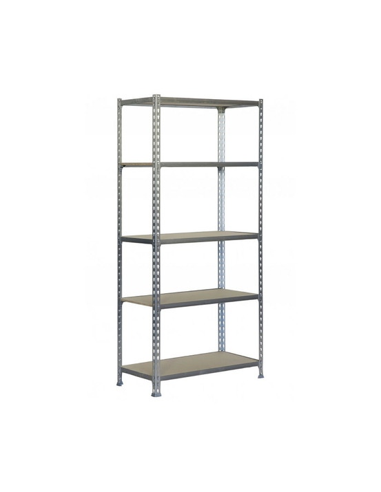 Etagère légère sans vis maderclick 5/400 galva/bois galva/bois 1800x900x400 - simonrack