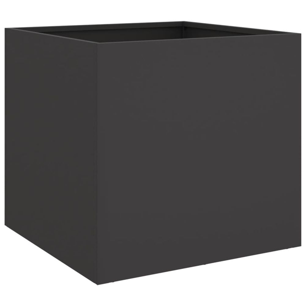 Jardinière d'extérieur noir 42x40x39 cm acier