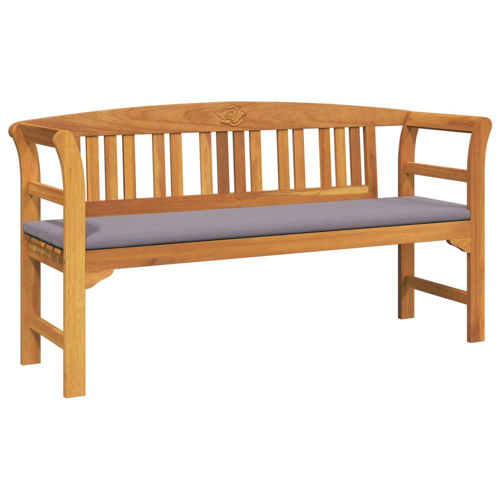 Banc rose 157 x 46 x 82,5 cm bois d'acacia massif crème blanc