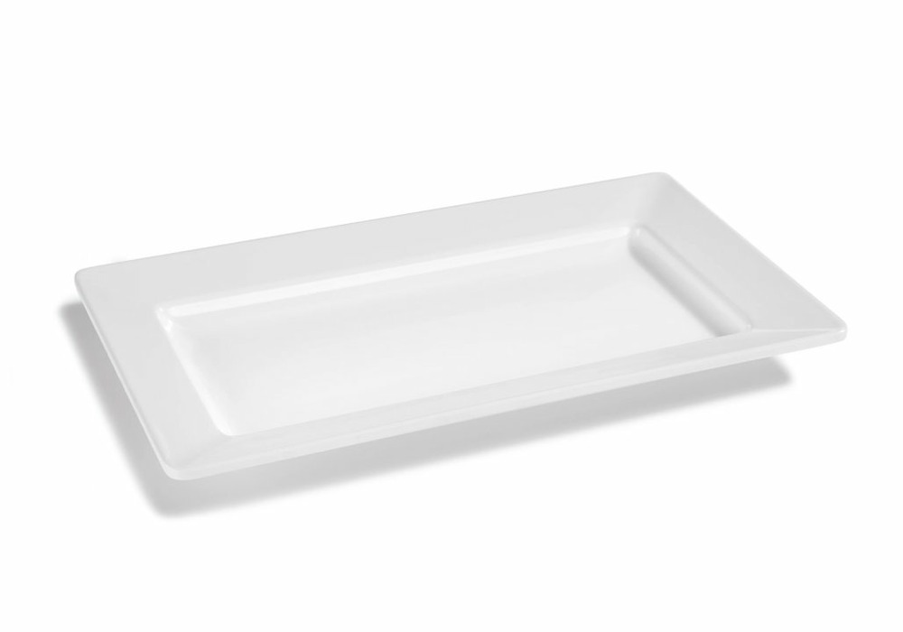 Plat rectangulaire mélamine blanc l 35,8 à 71 cm - pujadas