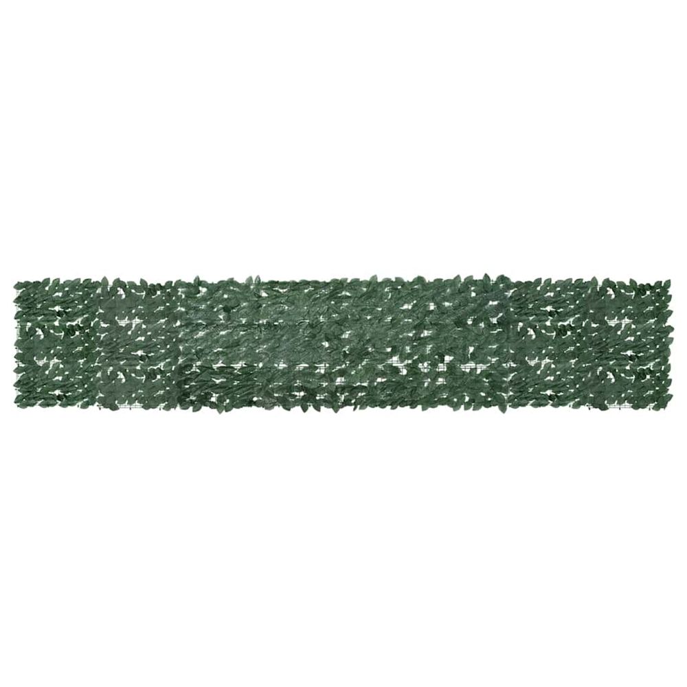 Écran de balcon avec feuilles vert foncé 400x75 cm