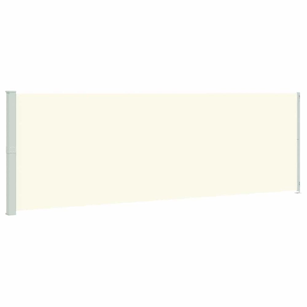 Auvent latéral rétractable de patio 200x614 cm crème