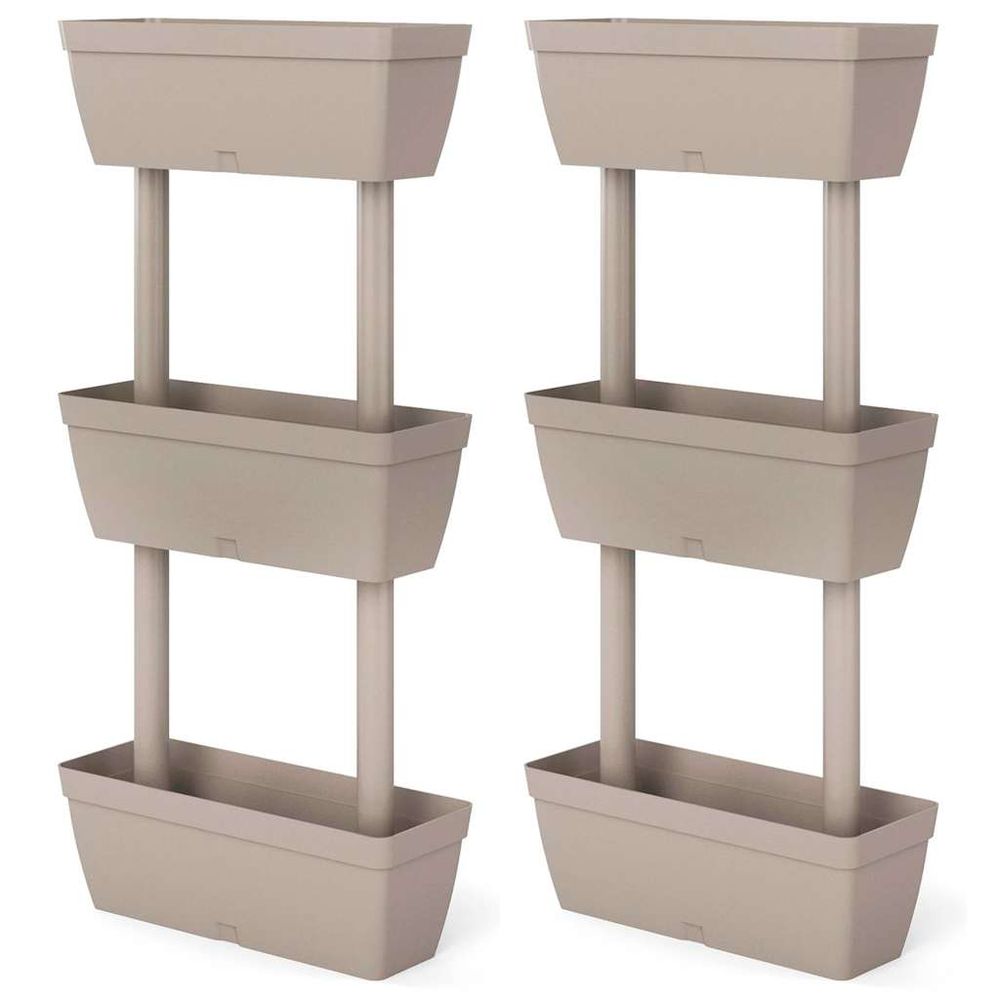 Jardinières 6 pcs 100 cm taupe