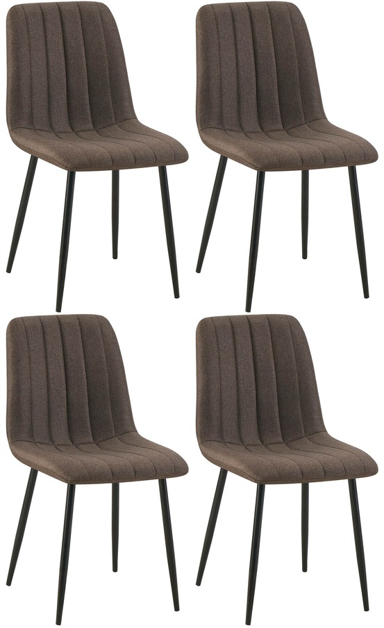 Lot de 4 chaises dijon tissu