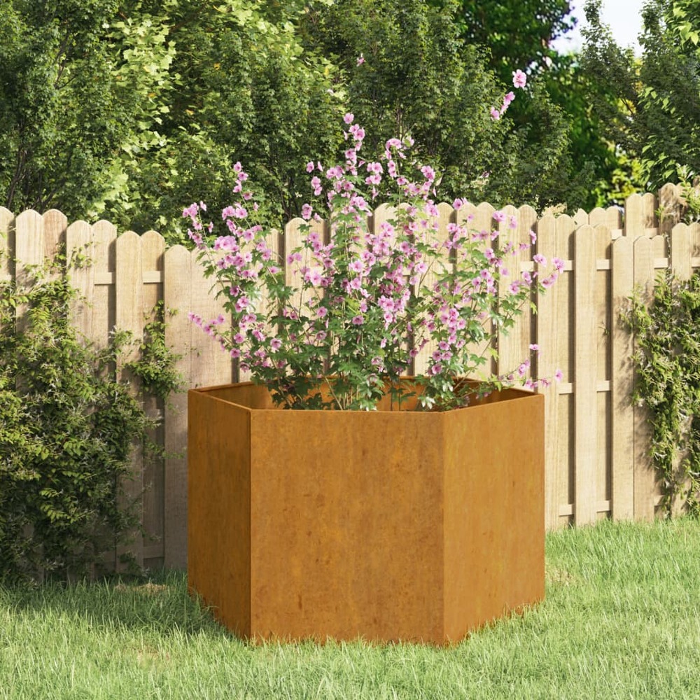 Jardinière rouillé 60x60x45 cm acier corten
