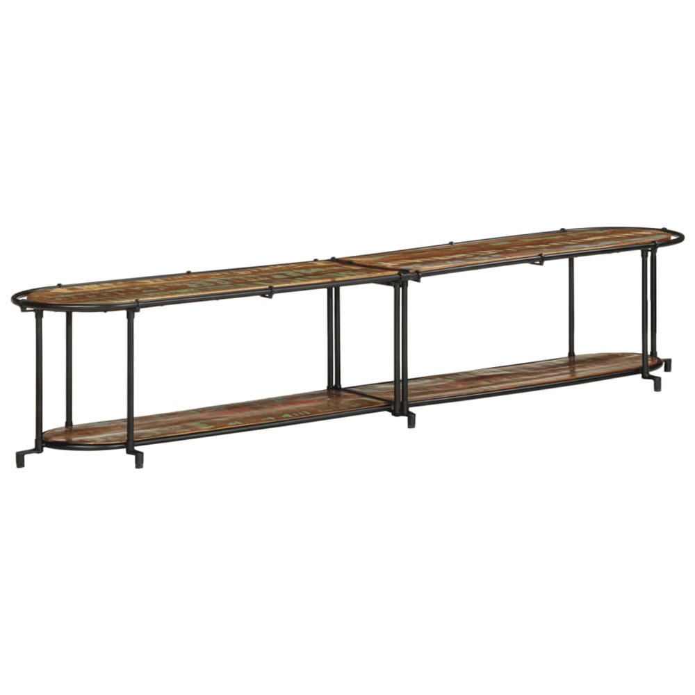 Meuble tv 200x42x40 cm bois massif de récupération