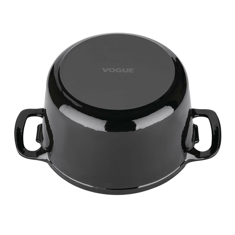 Grande cocotte ronde en fonte noire vogue 4 l