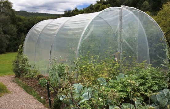 Serre tunnel de jardin - 18m² - 3 x 6m - pieds arrondis - polyéthylène haute densité - 2 portes - les serres tonneau