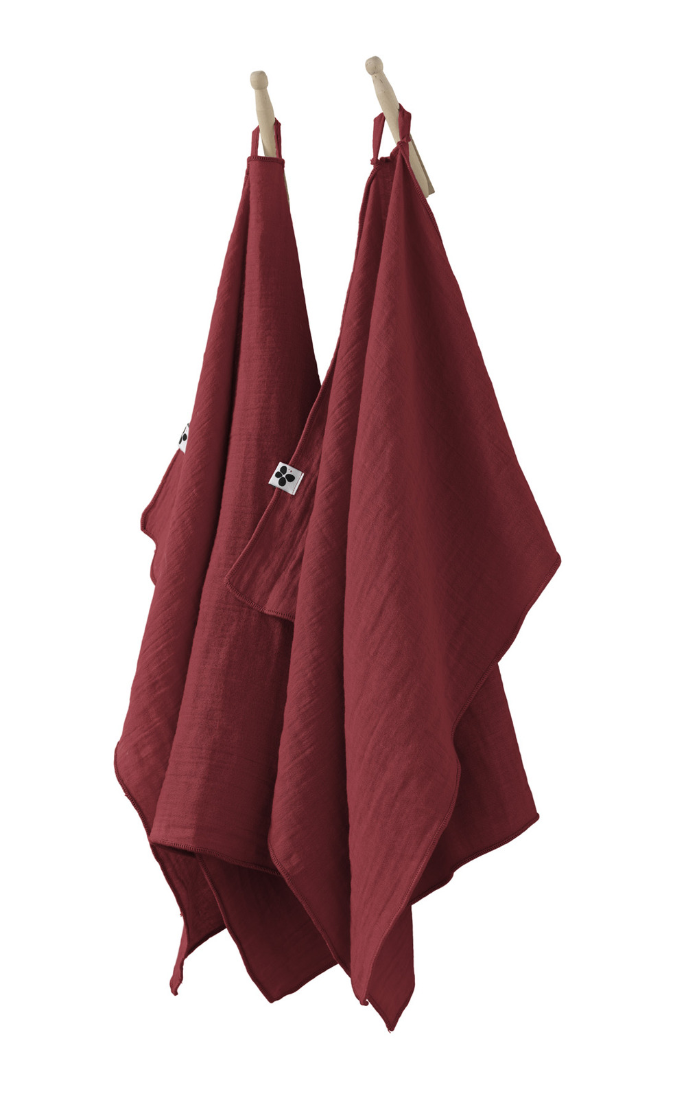 Lot de 2 essuie-mains gaze de coton collection gaia