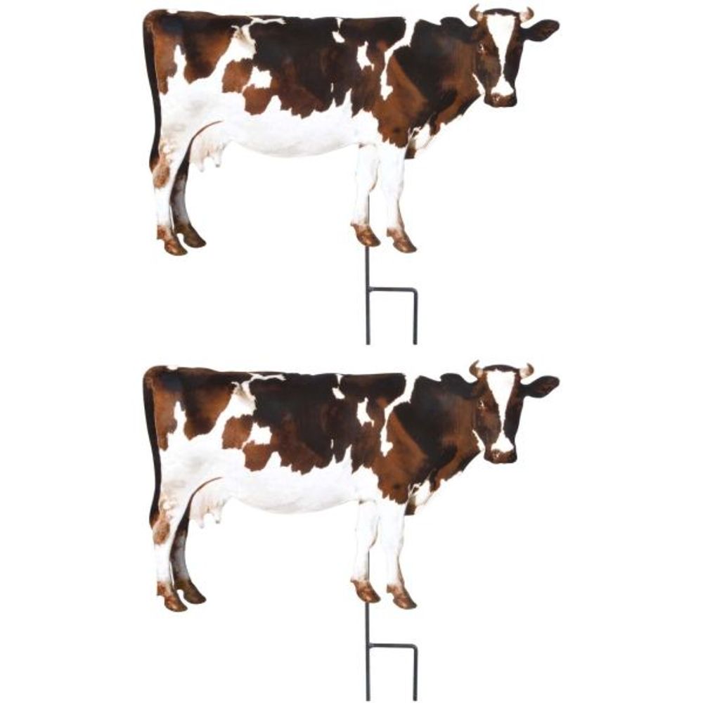 Animal de la ferme décoratif sur pic (lot de 2)