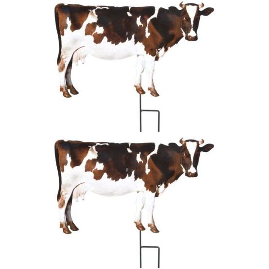 Animal de la ferme décoratif sur pic (lot de 2)