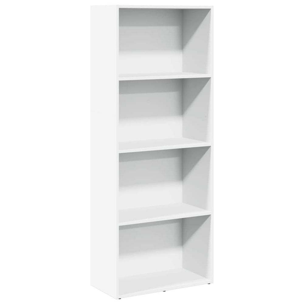 Bibliothèque blanc 60x30x152 cm bois d'ingénierie