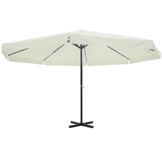 Parasol blanc aluminium 500 cm