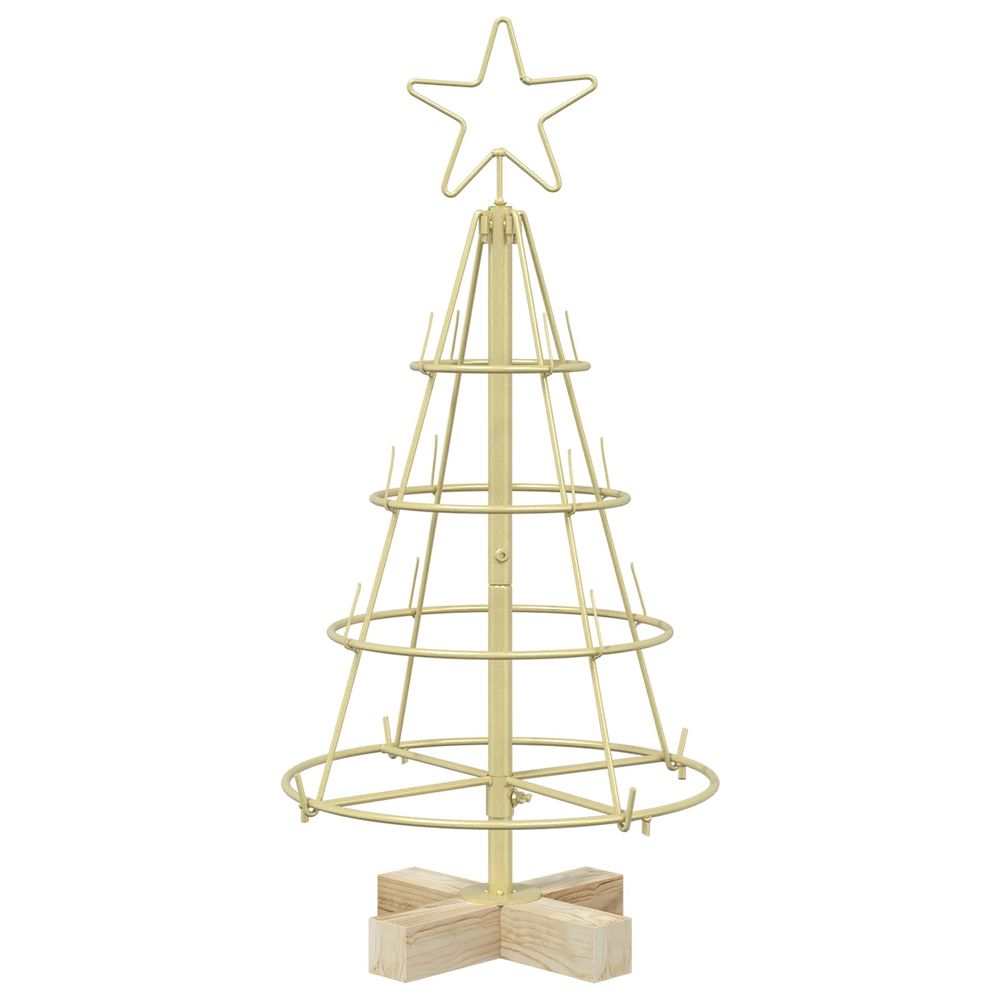 Arbre en cône de noël kuopio 60 cm acier doré