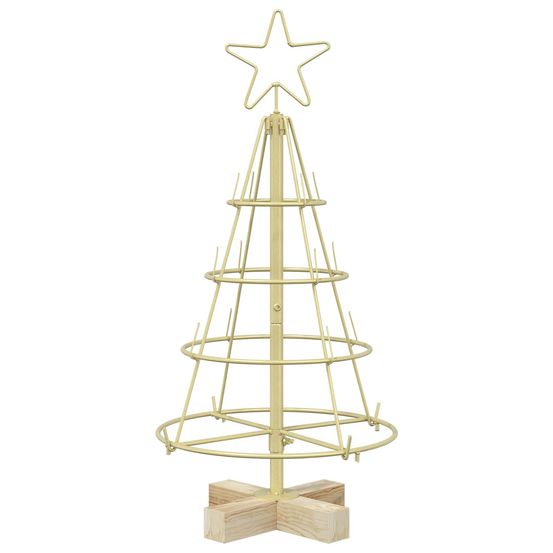 Arbre en cône de noël kuopio 60 cm acier doré
