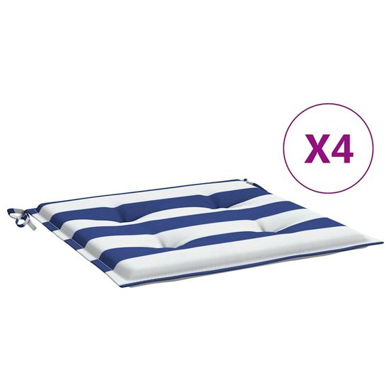 Coussins de chaise de jardin lot de 4 50x50x4 cm