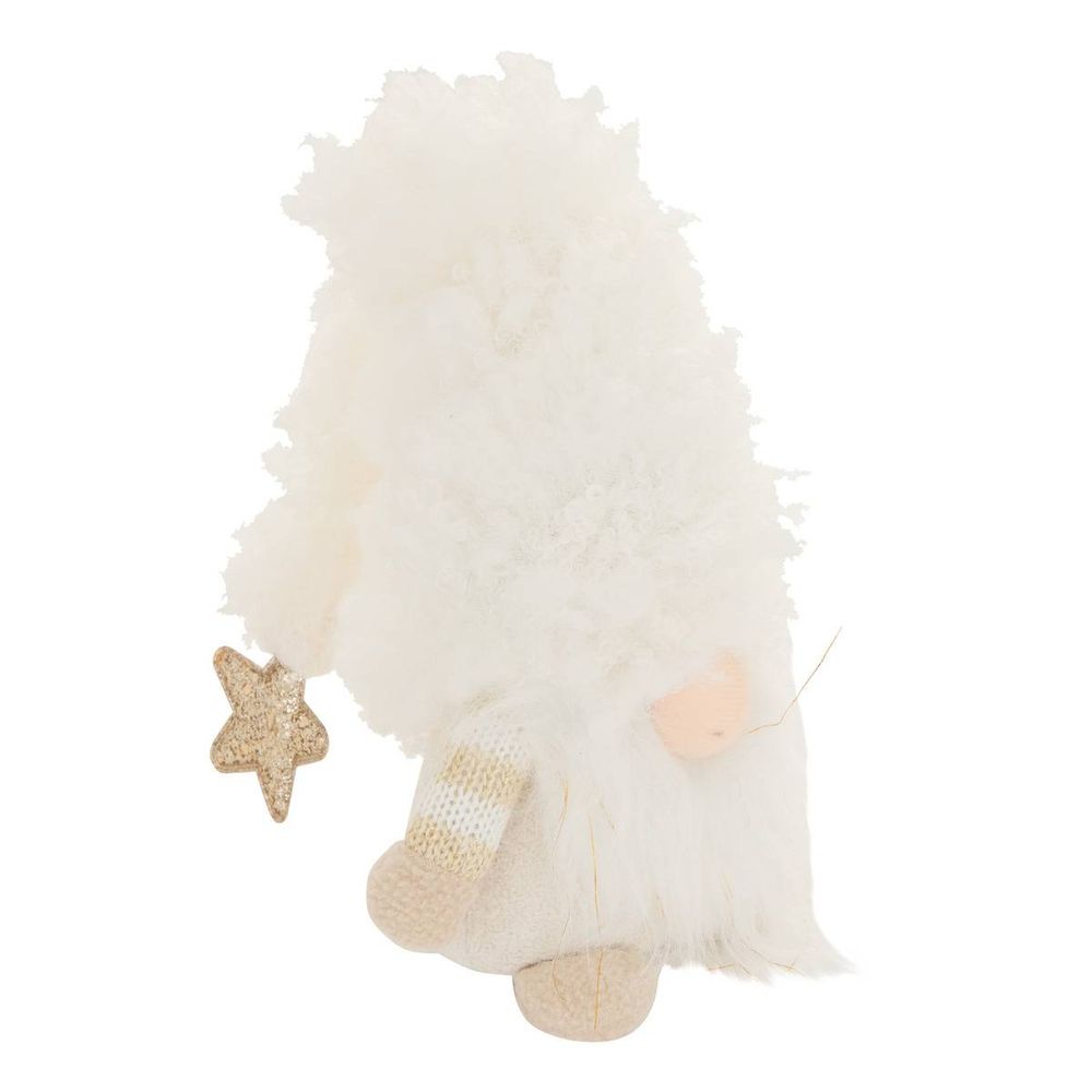 Gnome de noël alpo blanc h. 35 cm