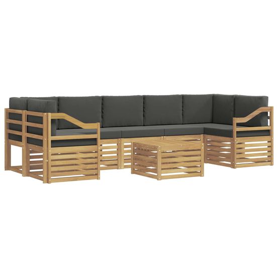 Ensemble de canapés d'extérieur 8 pc blanc et anthracite