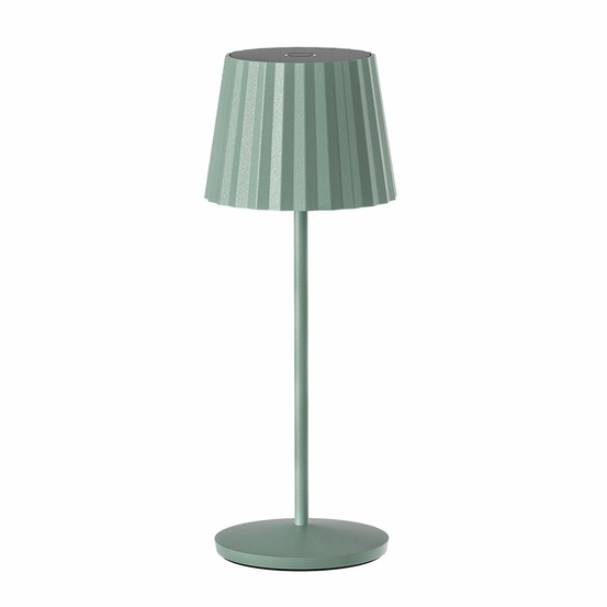 Lampe de table sans fil abby vert h30cm