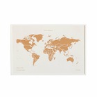 Carte du monde en liège - woody map special edition / 90 x 60 cm / blanc