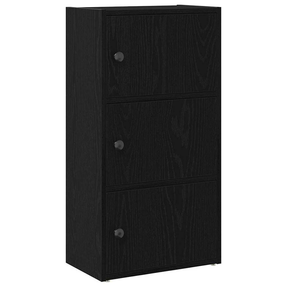 Bibliothèque chêne noir 40x24x77 cm bois d'ingénierie