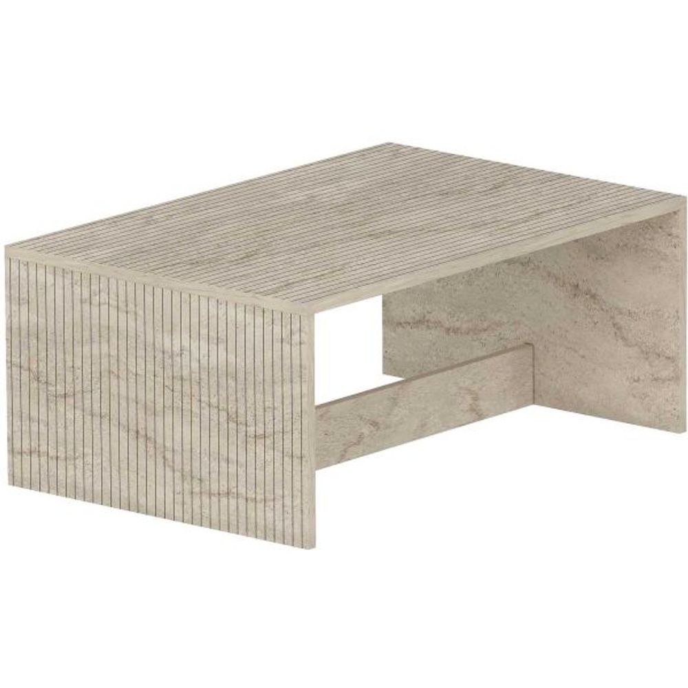 Table basse en aggloméré lenna travertine