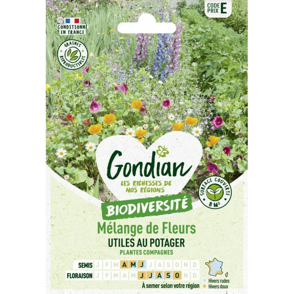 Melange de fleurs utiles au potager