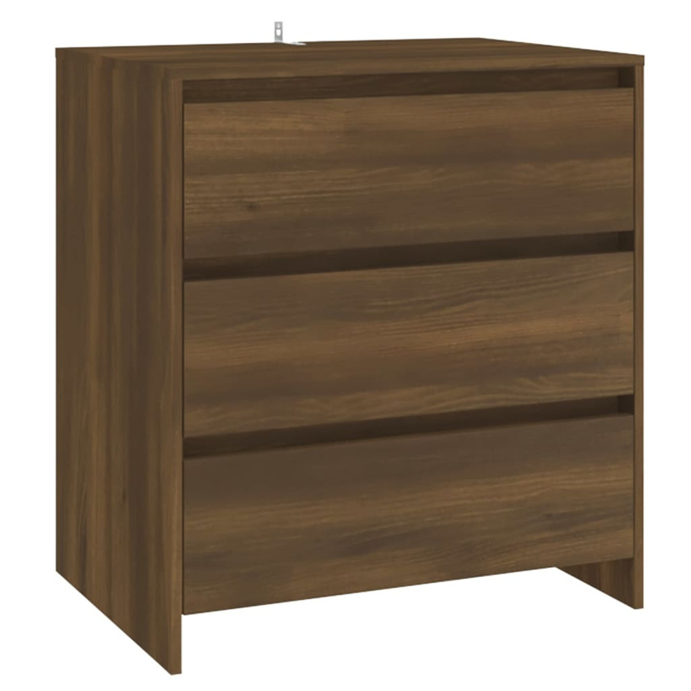 Buffet chêne marron 70x41x75 cm bois d'ingénierie