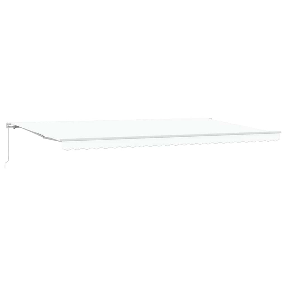 Auvent rétractable blanc 600 × 350 cm polyester et aluminium