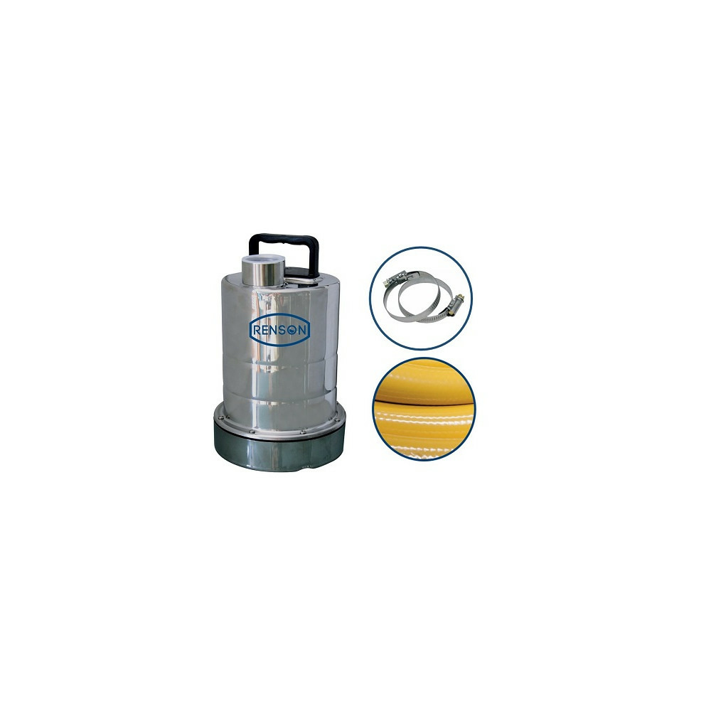 Pompe serpillère 0,25kw inox 2mm + tuyau refoulement + raccords renson 164034