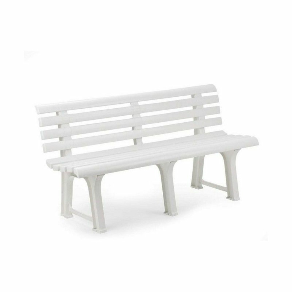 Banc avec dossier ipae progarden orchidea blanc polypropylène (145 x 49 x 74 cm)