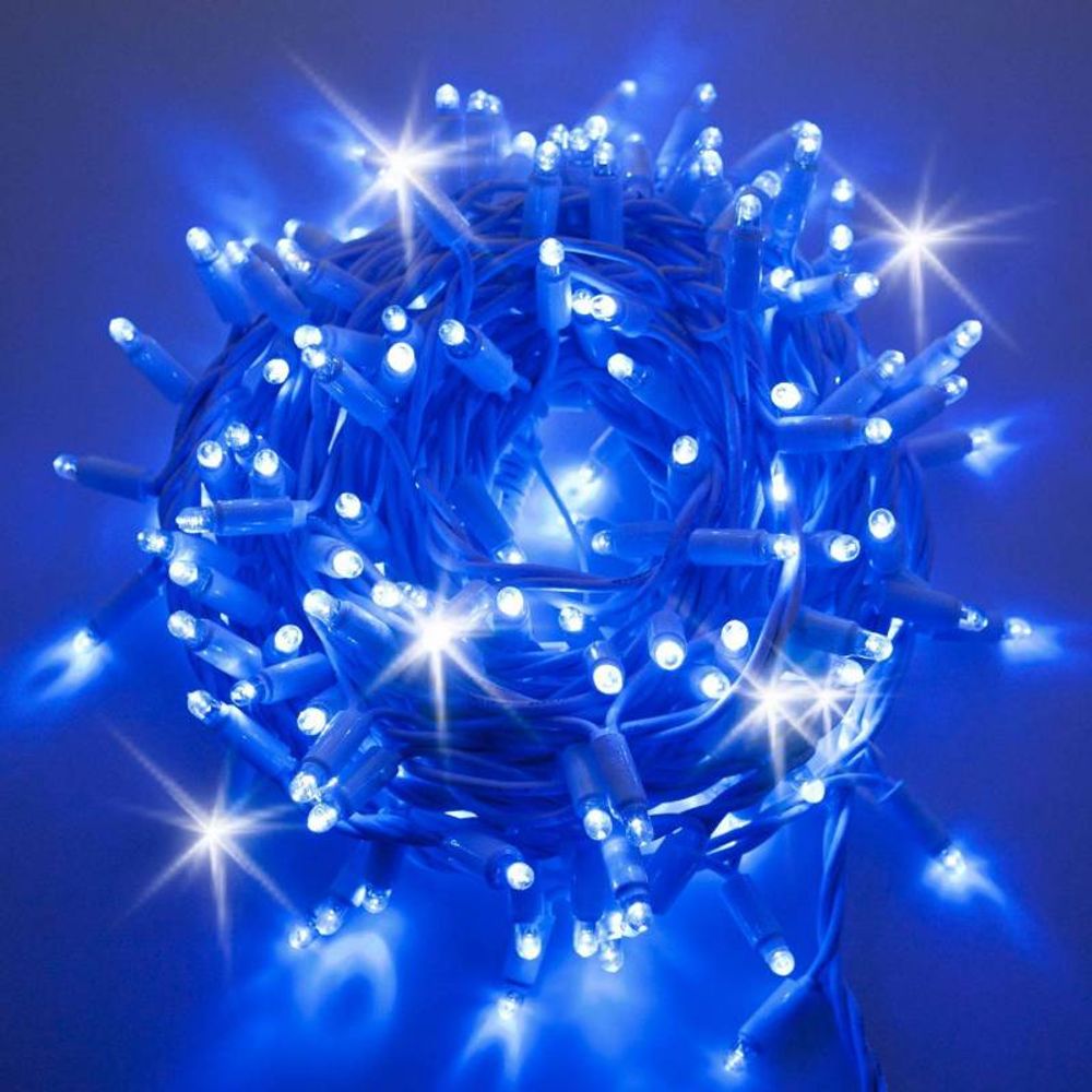 Guirlande lumineuse flash 10m 200 led bleue et blanche raccordable professionnelle 230v ip67 lotti
