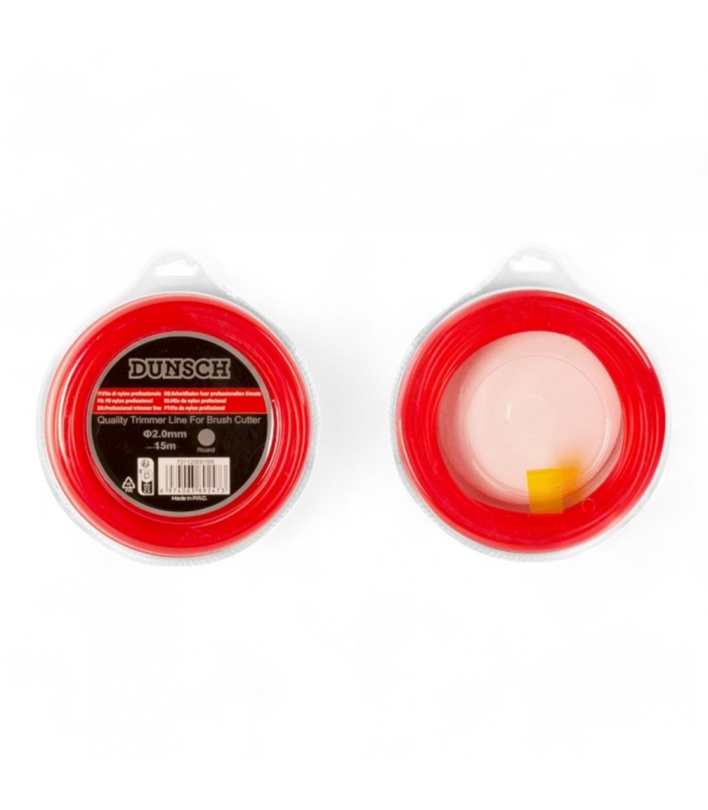Fil nylon haute résistance pour débroussailleuse rond 2,0mm 15m - dunsch 7311200015r
